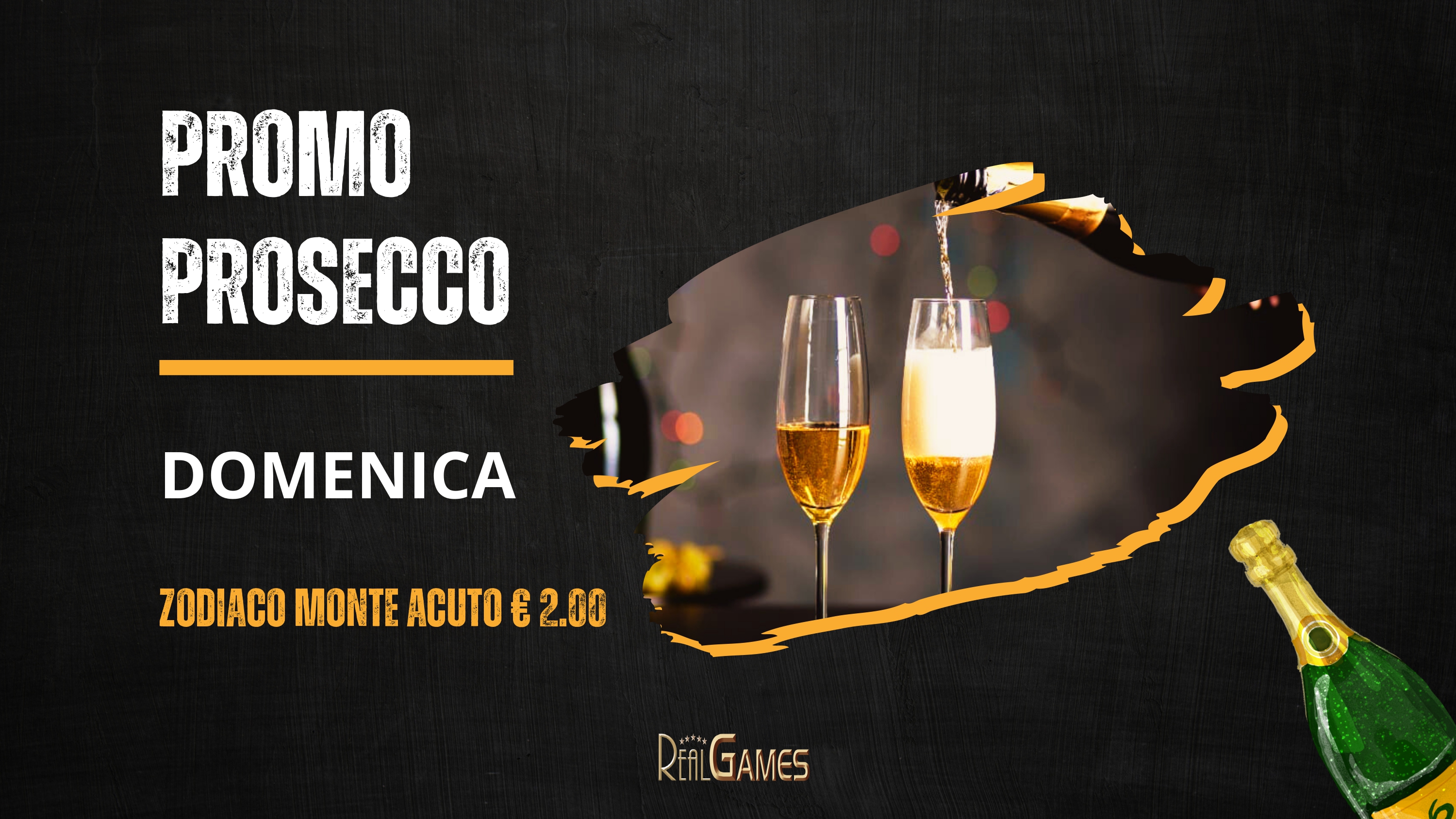 Domenica Calice di Prosecco Zodiaco a soli 2 euro.